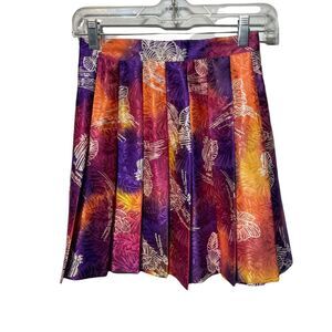 hana sport california pleated floral ombre skirt Vintage Size M